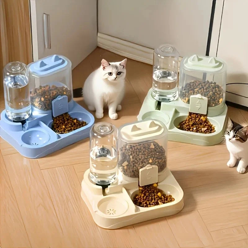 2-in-1 Automatic Cat Feeder – Dry, Wet & Water Separation Automatic Pet Feeder Nixie
