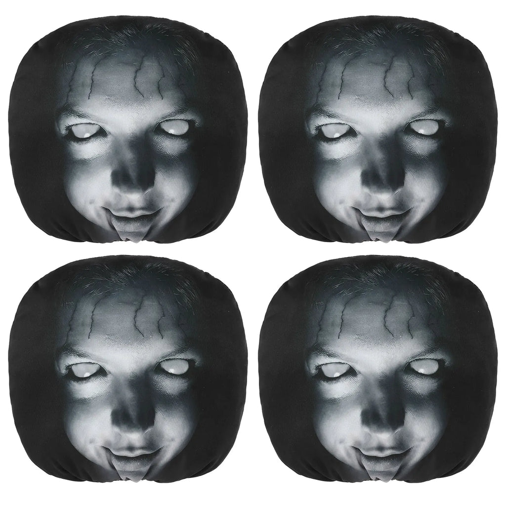 Ghost Face Car Headrest Covers | 4-Piece Elastic Fit Set