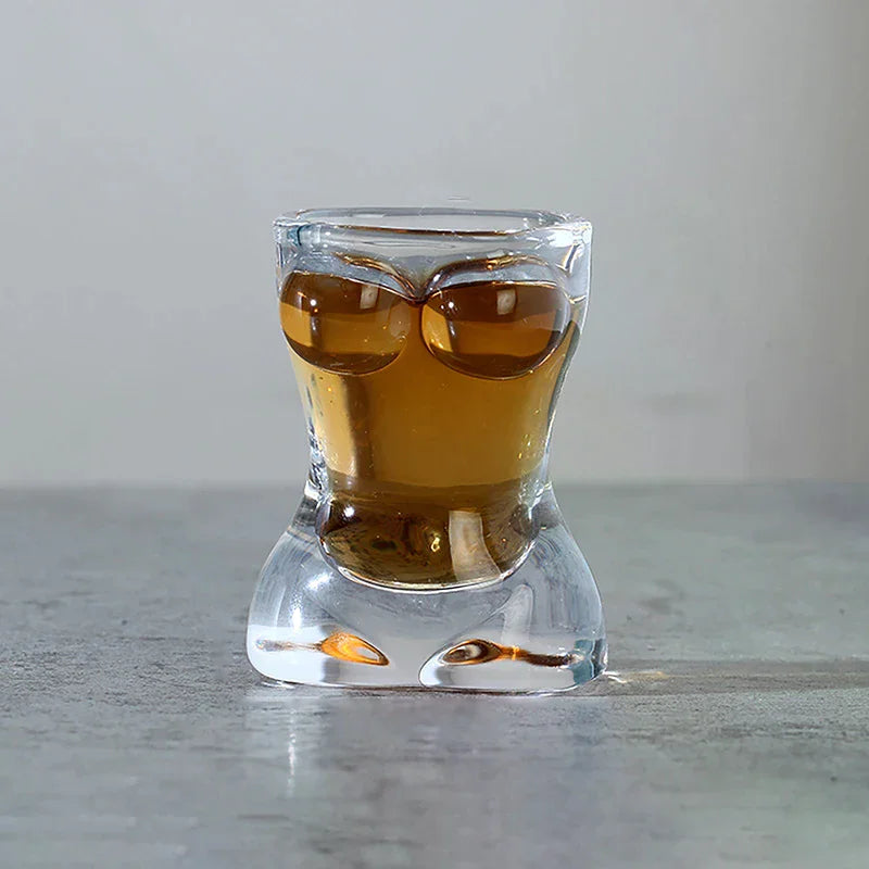 Body-Shaped Novelty Beer Glass | Transparent Crystal Cup Novelty Beer Glass Nixie
