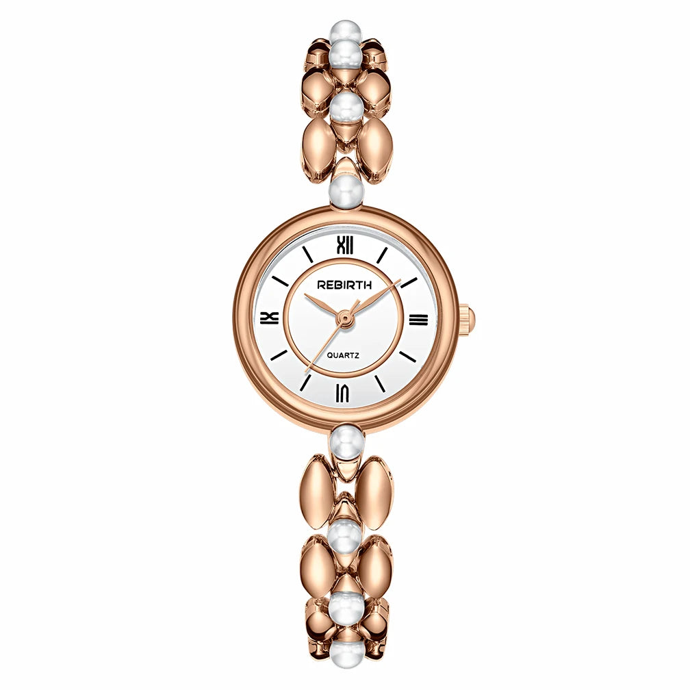 REBIRTH Vintage Quartz Wristwatch – Compact Luxury Design Quartz Wristwatch Nixie Rose