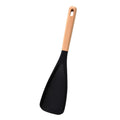 Silicone Cooking Spoon Spatula with Wooden Handle | Nixie Silicone Kitchen Spatula Nixie black