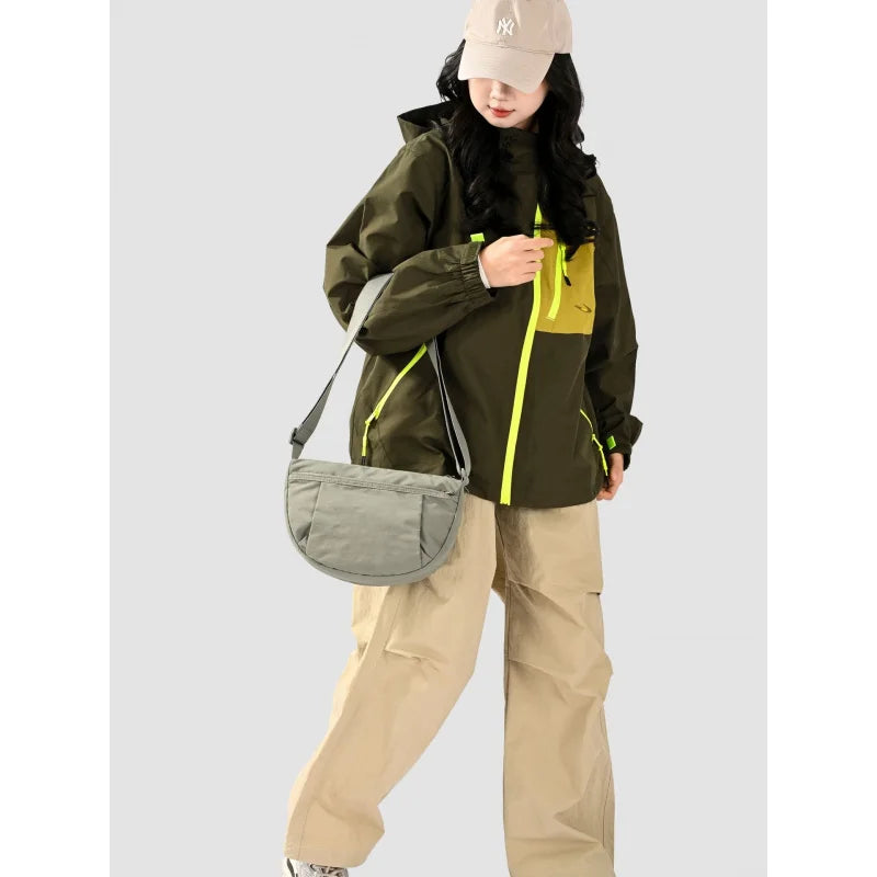 Nixie Dumpling Crossbody Bag – Unisex Multi-Compartment Sling