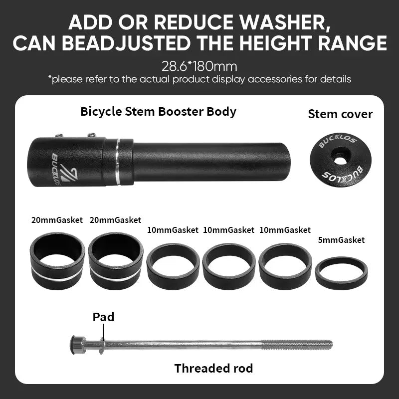 BUCKLOS Bike Handlebar Stem Height Extender | Alloy Riser Bike Stem Extender Nixie