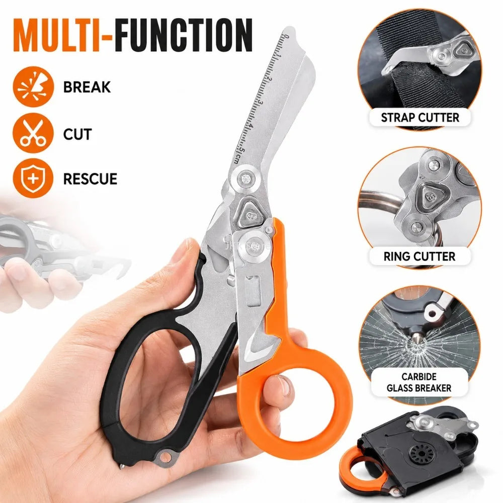Nixie Emergency Rescue Shears – Strap Cutter & Glass Breaker Emergency Rescue Tool Nixie