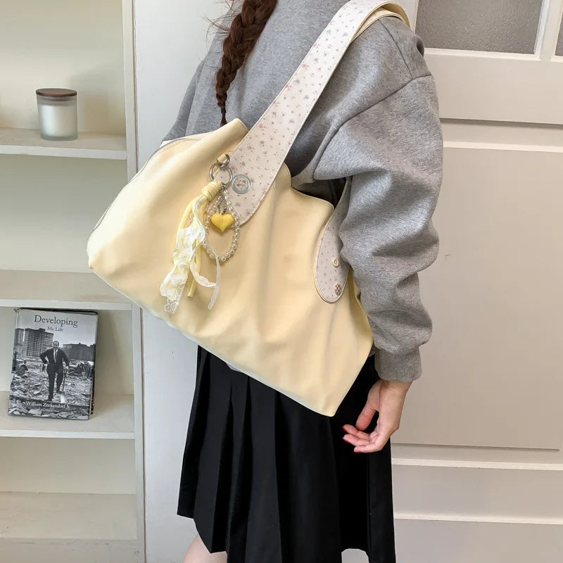 Korean-Style Large Tote Bag for Women | Nixie Oxford Shoulder Bag Women's Tote Bag Nixie
