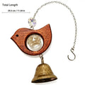 Wooden Fish & Bird Wind Chime – Crystal & Brass Bell Décor Decorative Wind Chime Nixie A1