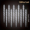 10Pcs Clear Acrylic Icicle Ornaments – Christmas & Wedding Decor Christmas Ornaments Nixie 13cm Icicles 10pcs