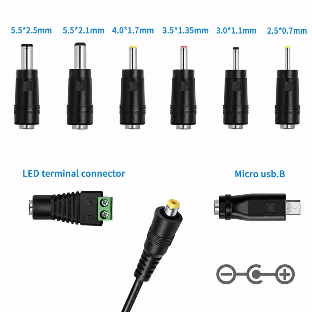 30W Universal Power Adapter 3V–12V Adjustable + USB Port Universal Power Adapter Nixie