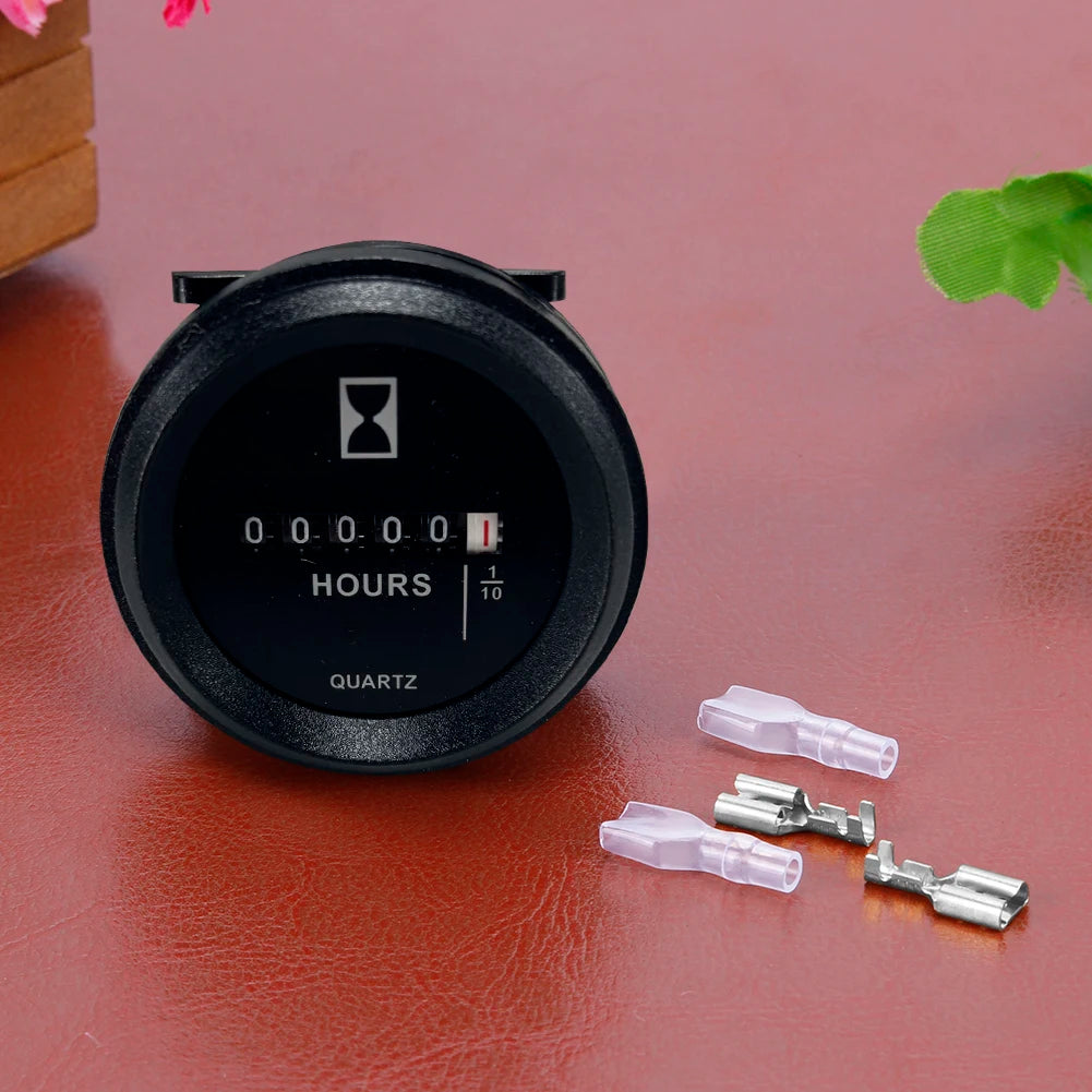 6V-80V Waterproof Digital Hour Meter Gauge | Marine & Auto Engine Hour Meter Nixie