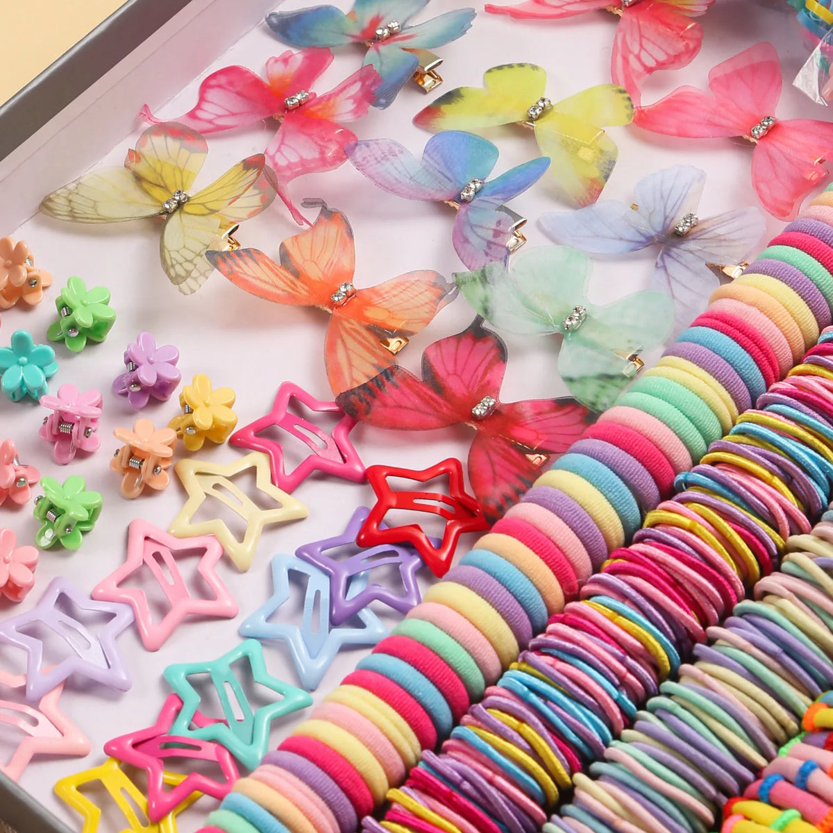 881Pcs Kids Hair Accessories – Clips, Ties & Scrunchies Set Kids Hair Accessories Nixie
