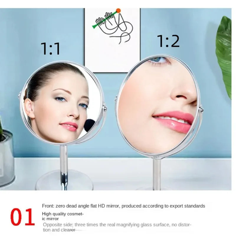 3-Inch Double Sided Rotating Desktop Vanity Makeup Mirror