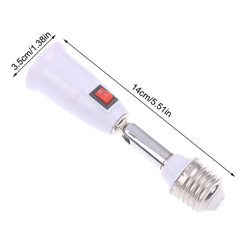 E27 to E27 Flexible Lamp Holder Extension Adapter with Switch Lamp Socket Adapter Nixie