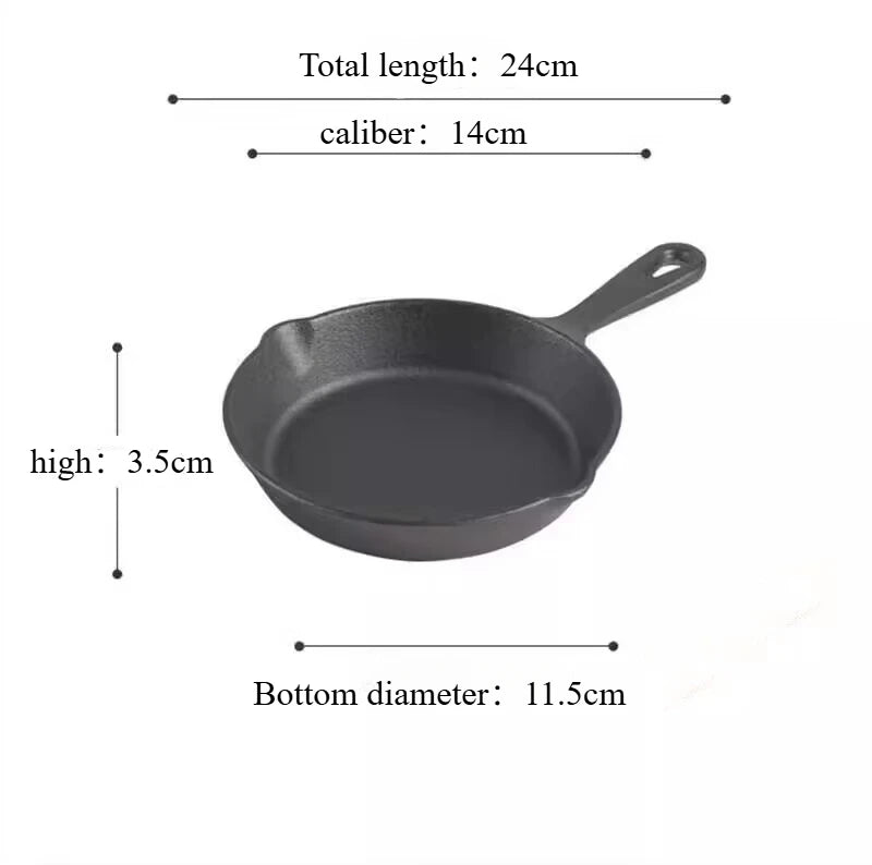 6-Inch Cast Iron Skillet with Drip Spouts | Camping & Home Cast Iron Skillet Nixie 6 inch