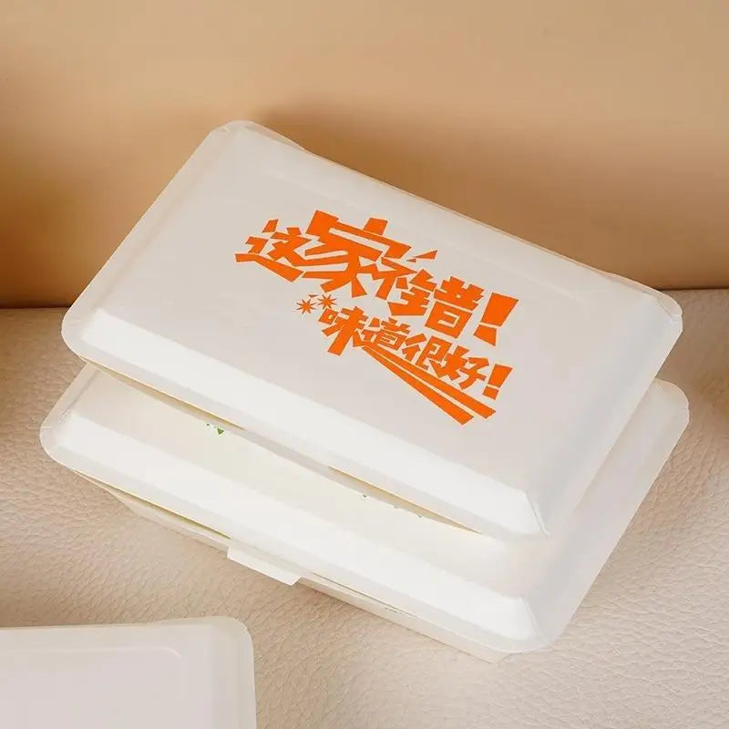 50Pcs Disposable Paper Meal Containers – Oil-Resistant Takeaway Box Disposable Food Containers Nixie