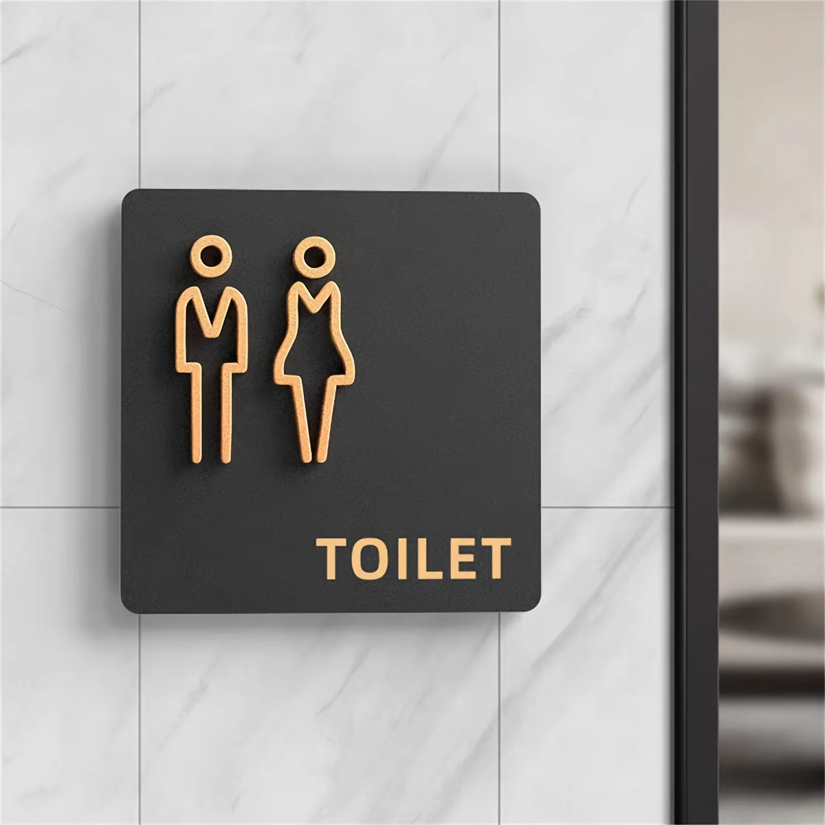3D Acrylic Restroom Sign – Men's & Women's WC Door Indicator Restroom Door Sign Nixie toilet