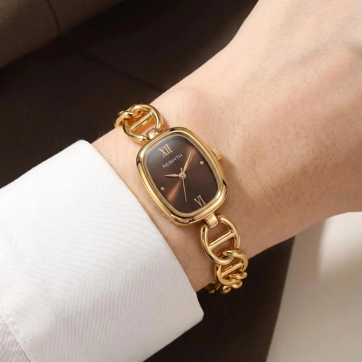 REBIRTH Women's Bohemian Retro Quartz Watch | Light Luxury Women's Quartz Watch Nixie