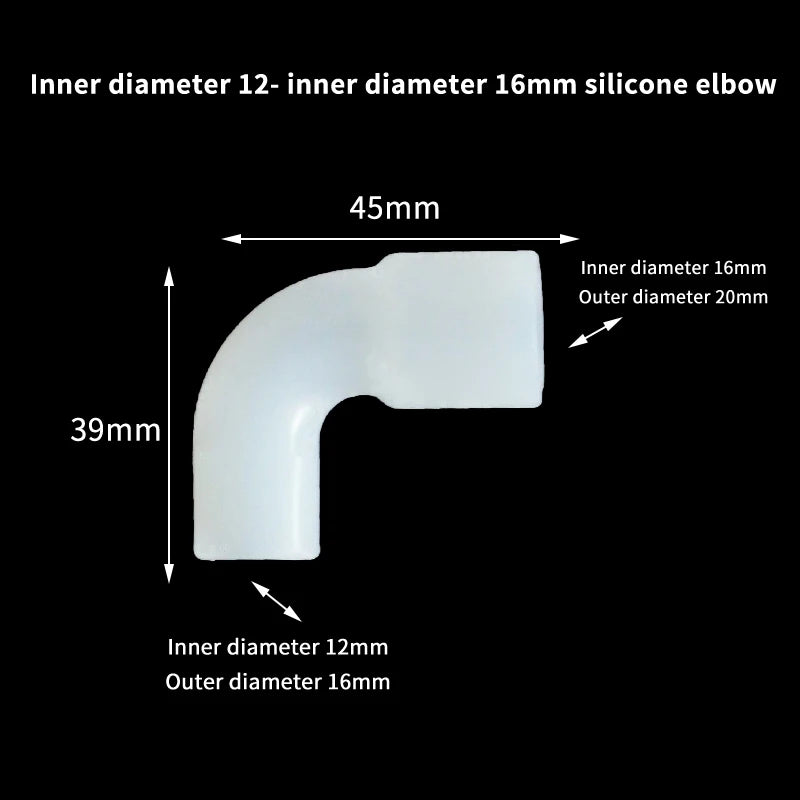 Silicone Elbow Pipe Connector for Garden & Aquarium Tubing Pipe Elbow Connector Nixie A6