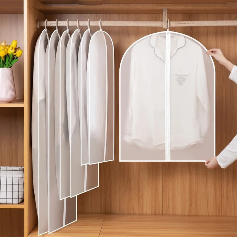 Transparent Hanging Garment Dust Cover Bag with Zipper Garment Dust Cover Nixie