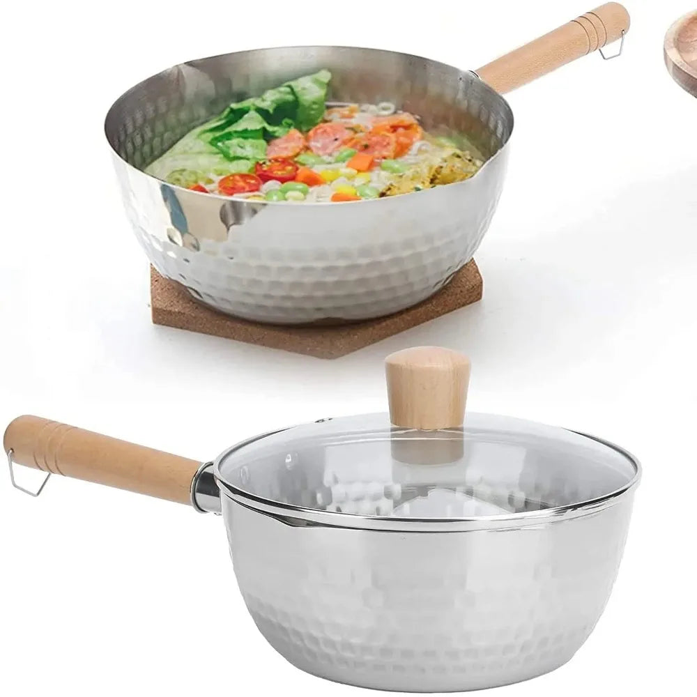 FEB.WIND Yukihira Stainless Steel Saucepan with Lid & Hook Yukihira Saucepan Nixie