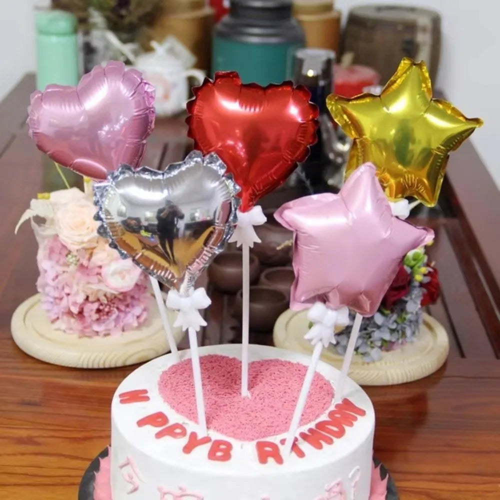 10pcs 5-Inch Heart Foil Balloons | Wedding & Party Décor Foil Party Balloons Nixie