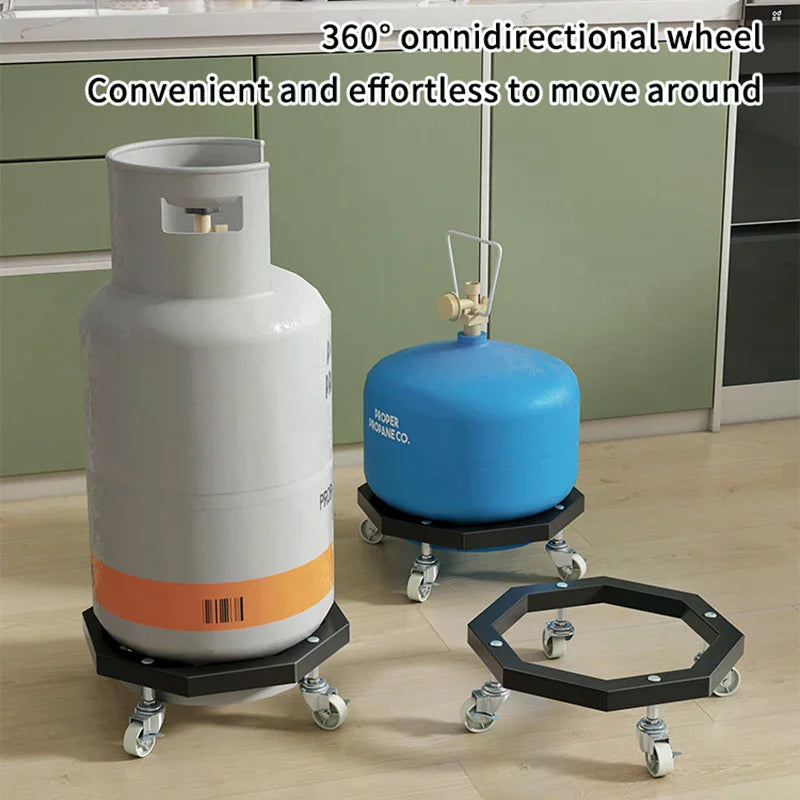Portable Stainless Steel Gas Cylinder Storage Rack with Casters Cylinder Storage Rack Nixie