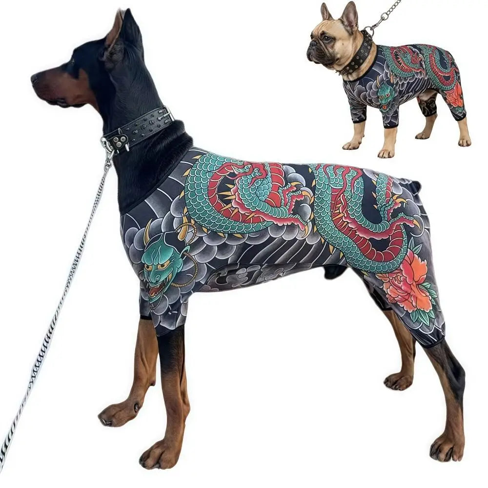 Funny Tattoo Pet Vest for Dogs & Cats | Sizes S–6XL Pet Tattoo Vest Nixie