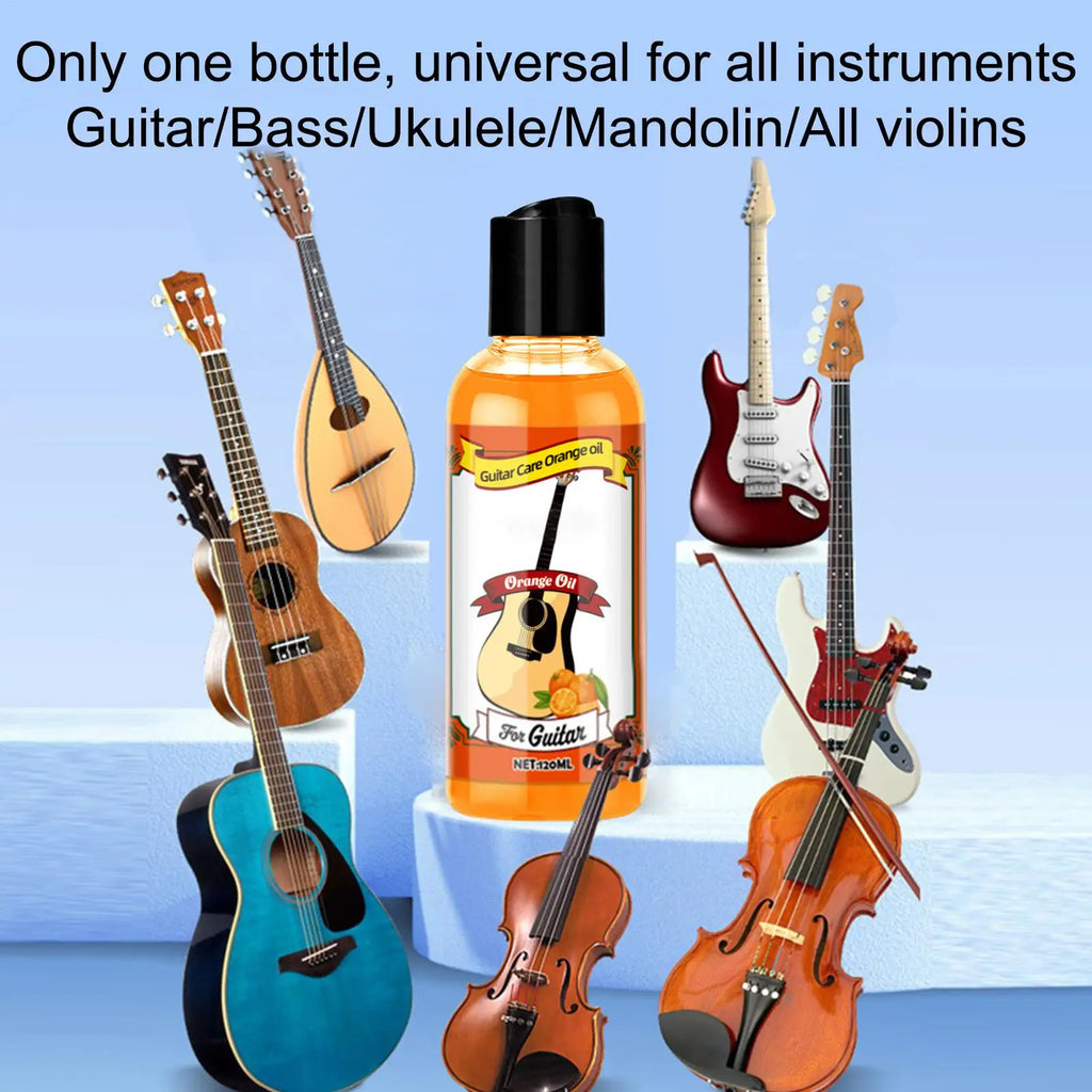 Guitar Fretboard Polishing Oil 120ml + Cleaning Cloth Set Guitar Care Oil Nixie