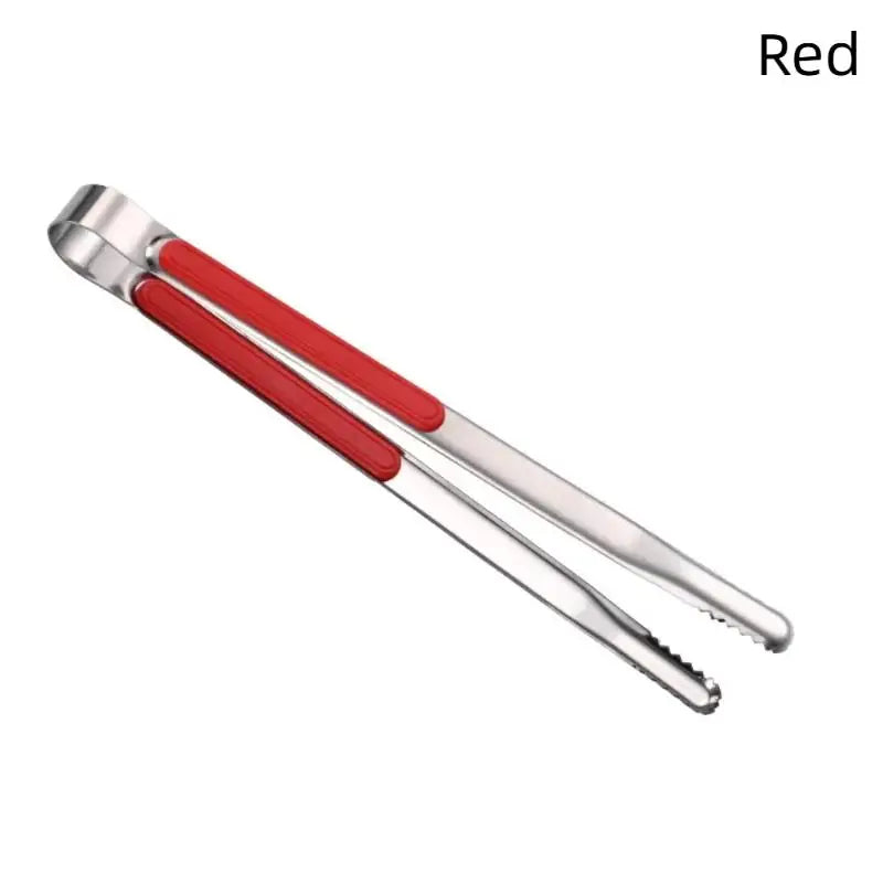 Stainless Steel BBQ Grilling Tongs – Non-Slip Grip BBQ Grilling Tongs Nixie Red
