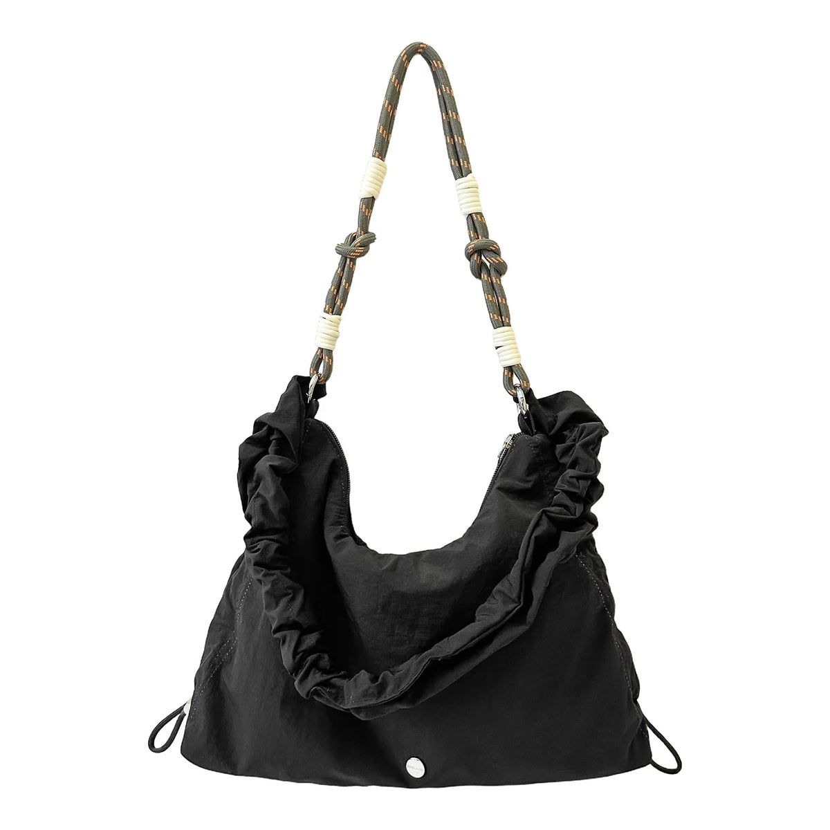 Korean Slouchy Crossbody Bag – Large Nylon Shoulder Bag