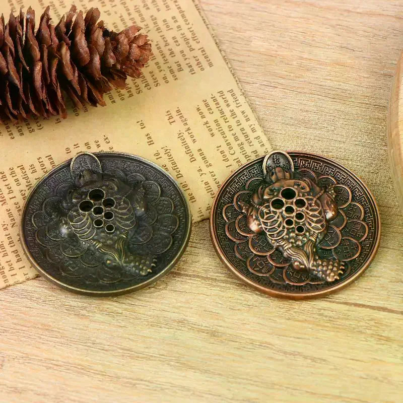 Golden Toad Lotus Buddha Incense Burner & Stick Holder Set Incense Burner Nixie