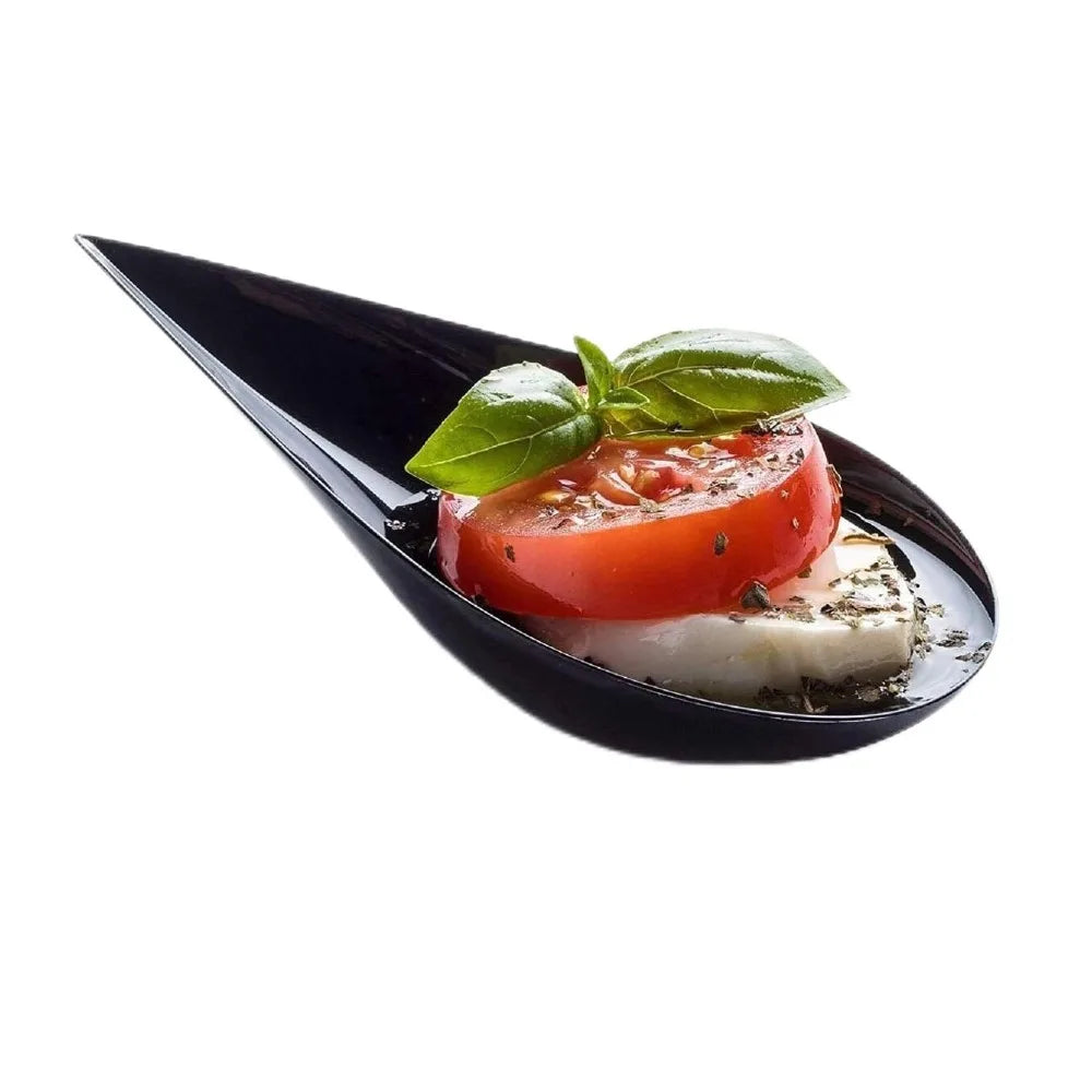 50Pcs Teardrop Mini Appetizer Plates – Reusable Dessert Tasting