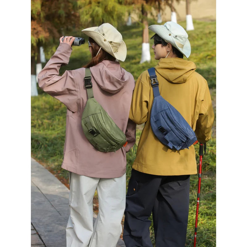 Nixie Plaid Chest Bag – Nylon Crossbody & Waist Bag Crossbody Chest Bag Nixie