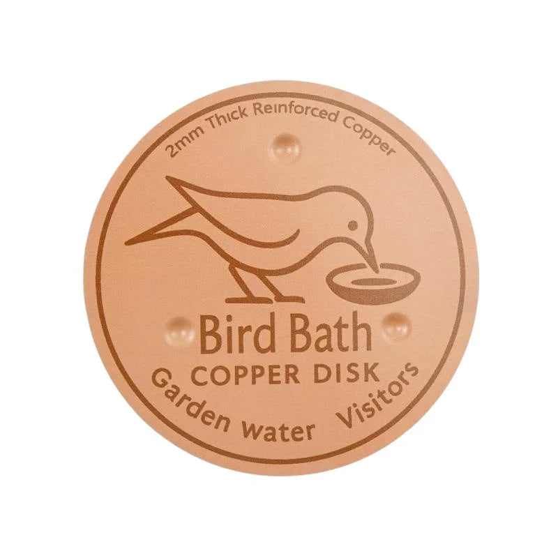 Copper Bird Bath Cleaner Disc – Natural Water Purifier & Decor Bird Bath Accessory Nixie