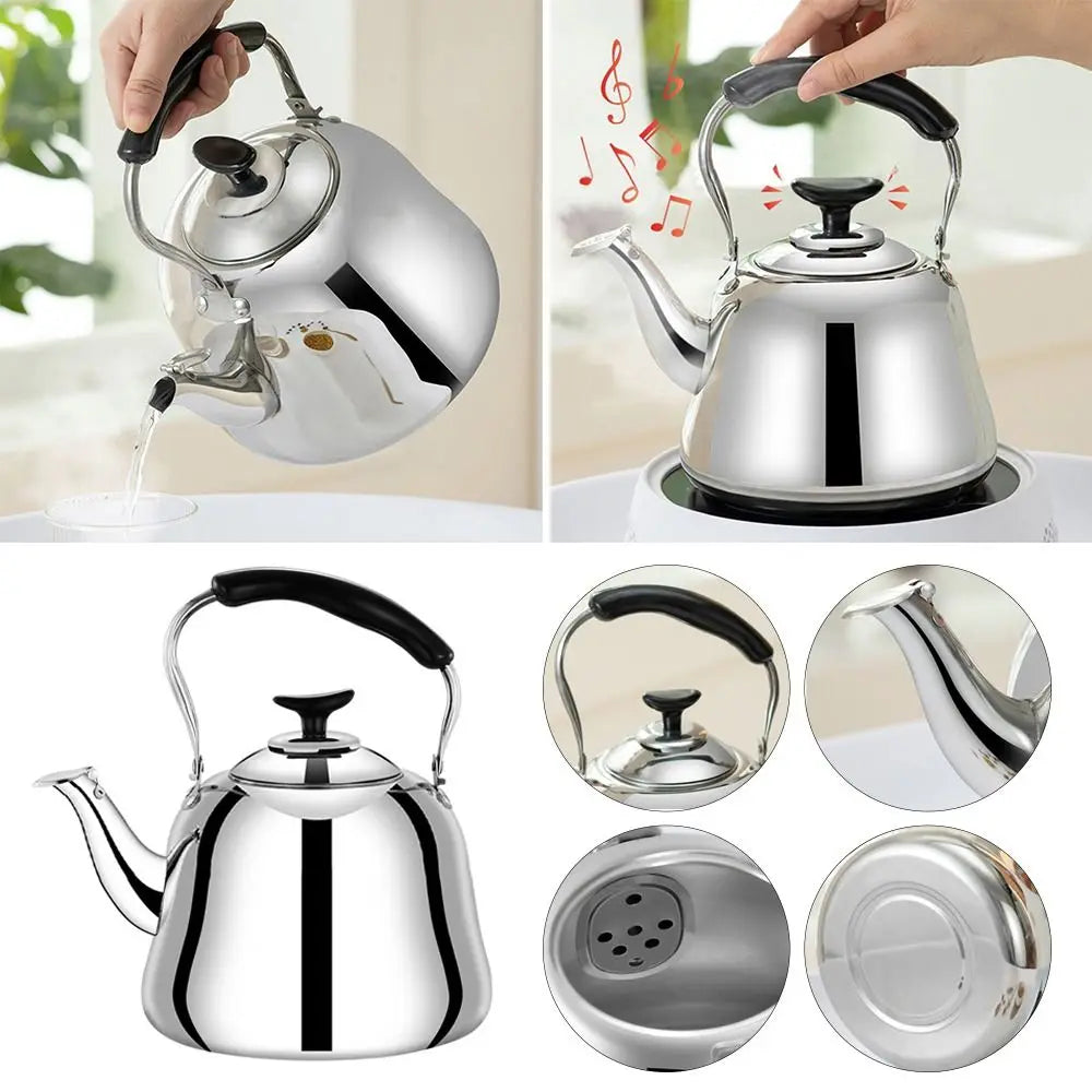 Stainless Steel Whistling Tea Kettle with Infuser & Handle Stovetop Tea Kettle Nixie