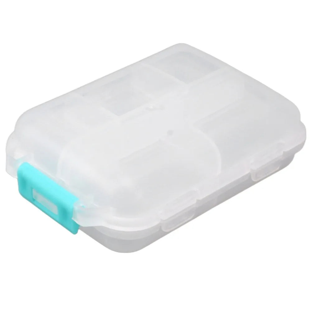 Portable 10-Compartment Waterproof Travel Medicine Pill Case