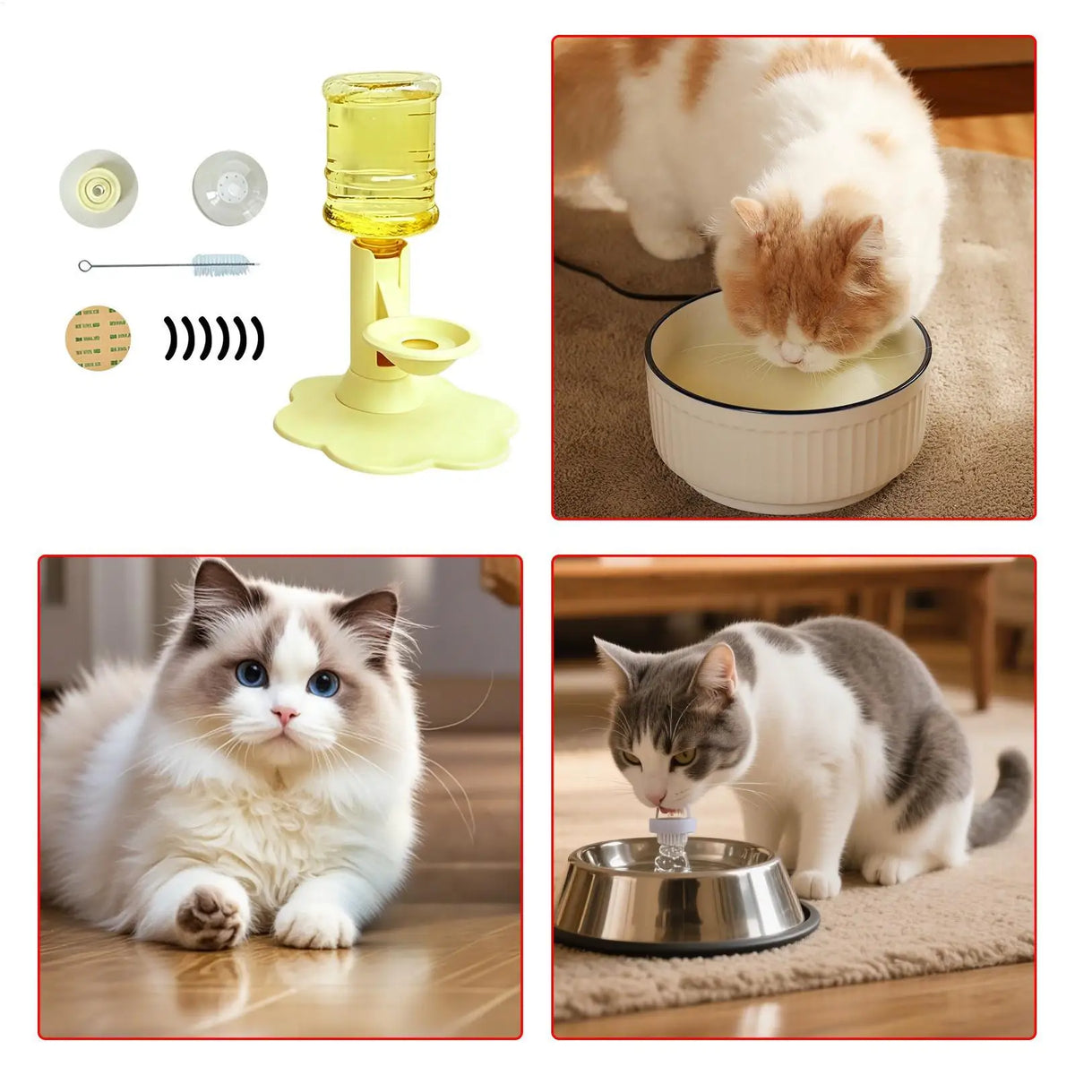 Elevated Gravity Pet Water Dispenser Stand for Cats & Dogs Pet Water Dispenser Nixie
