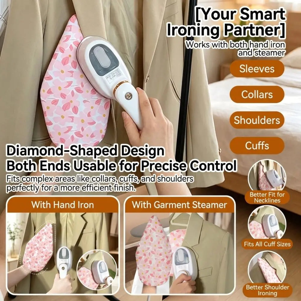 Handheld Ironing Board Heat-Resistant Pad with Finger Loop