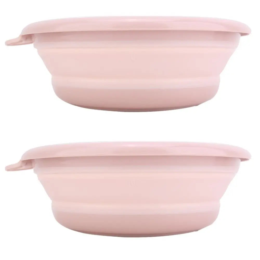2-Pack Collapsible Foldable Wash Basin Plastic Tub | Space Saving