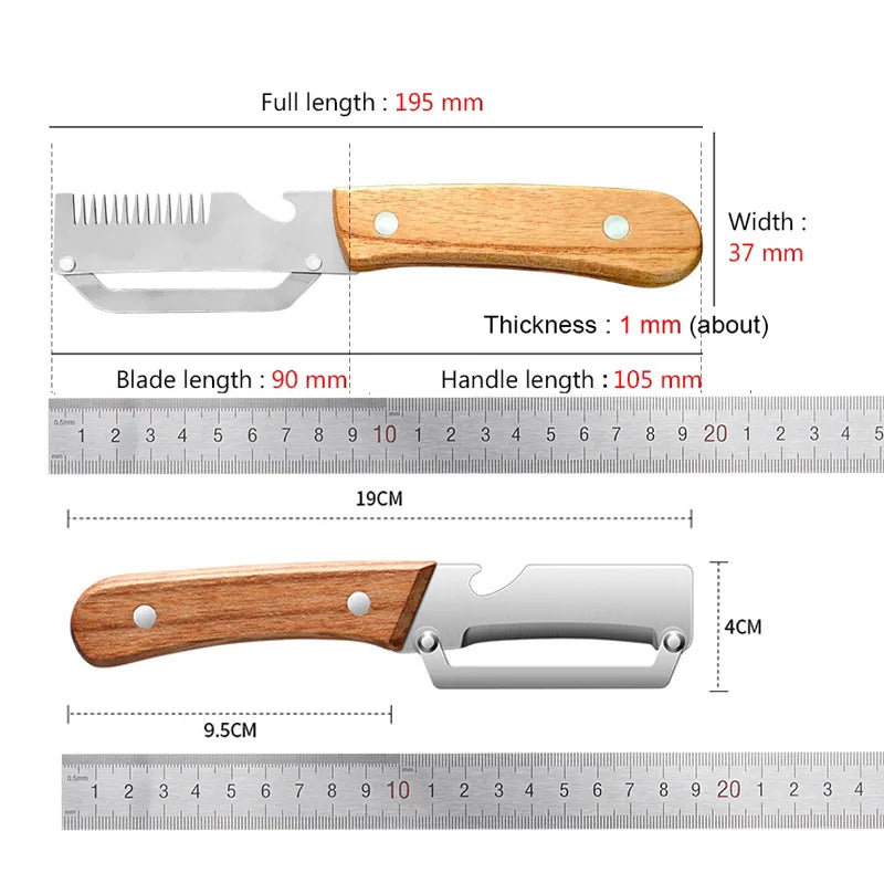 Stainless Steel Fruit & Vegetable Peeler Set – Wood Handle Vegetable Peeler Set Nixie
