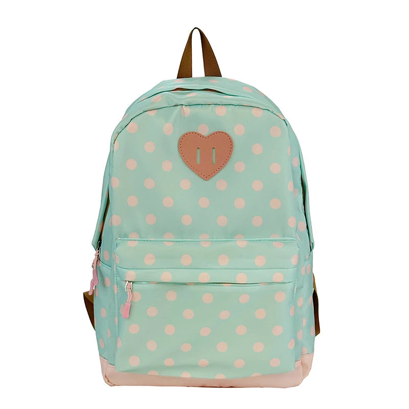 Cute Polka Dot Backpack Teen Girls School Travel Rucksack Girls School Backpack Nixie