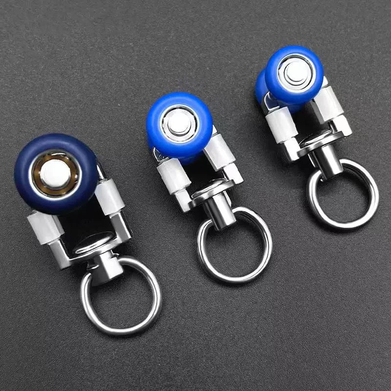 4pcs Twin Wheel Silent Drapery Track Rollers & Curtain Gliders