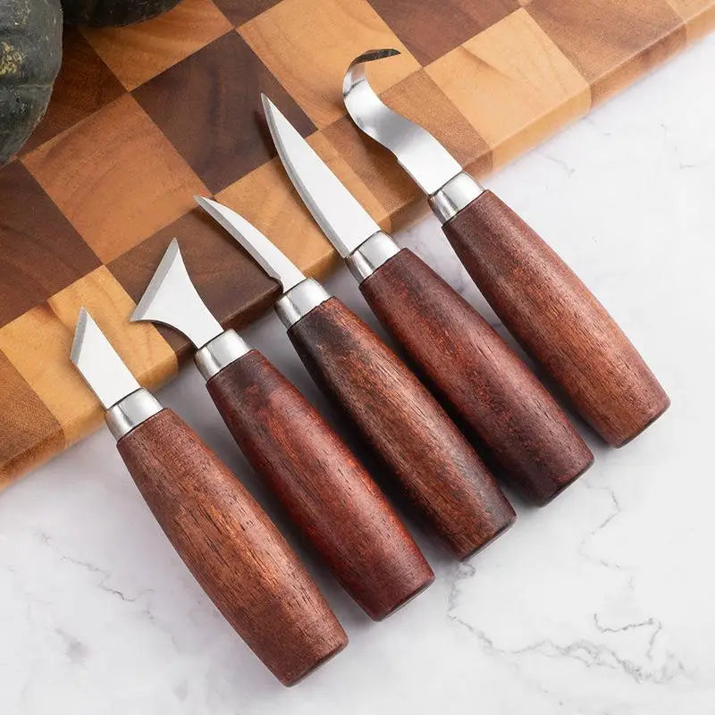 5-Piece Wood Carving Tool Set – Whittling Kit for Beginners Wood Carving Kit Nixie
