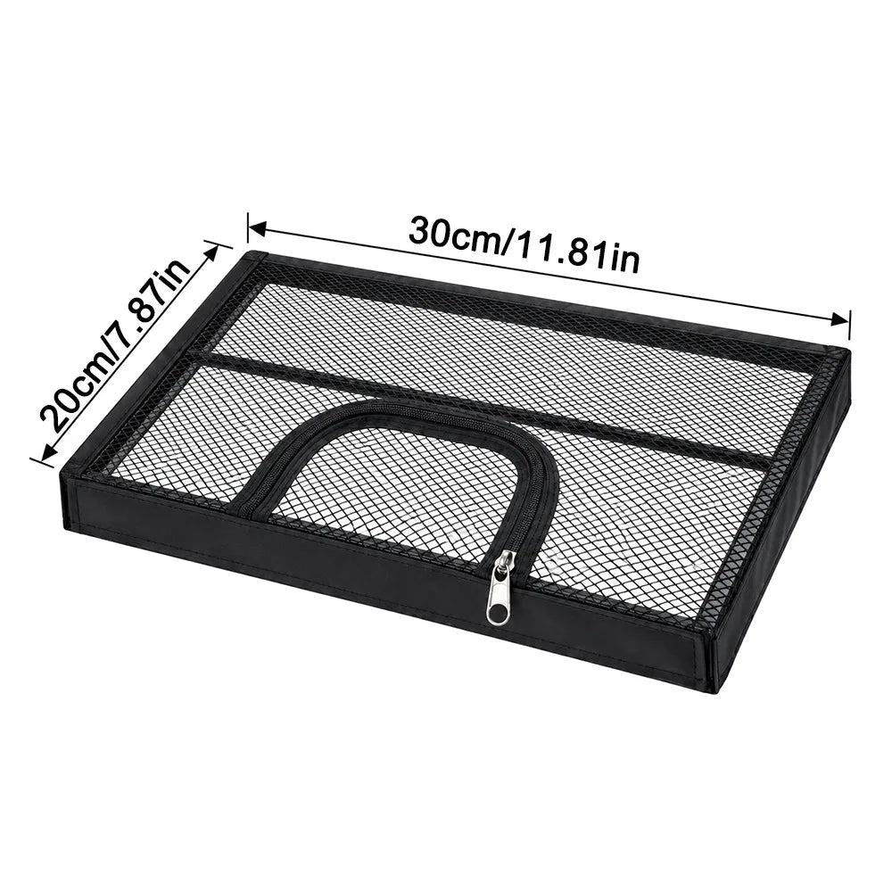 Black Aquarium Mesh Cover – Zippered Anti-Jump Fish Tank Lid