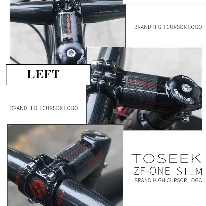 TOSEEK Carbon Aluminum MTB Stem 31.8mm | 4 Angles & Lengths Bicycle Handlebar Stem Nixie