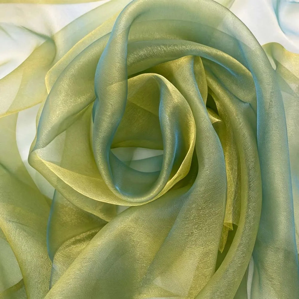 Two-Tone Gradient Organza Laser Fabric 150x100cm Polyester