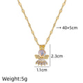 Angel Aurora Pendant Choker Necklace – Gold Stainless Steel Pendant Choker Necklace Nixie XL2606-673