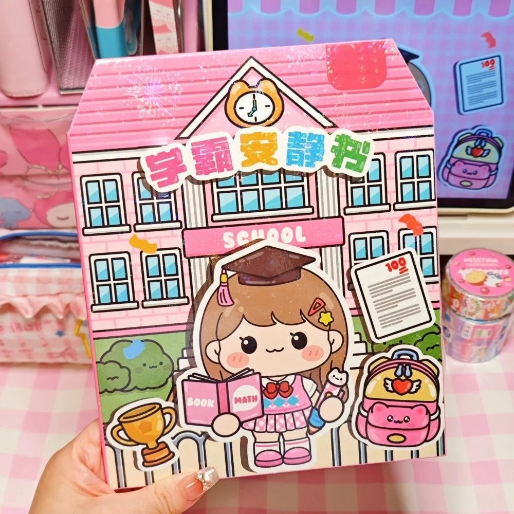Cute 3D Cartoon PET Sticker Book – DIY Kids Holiday Gift Kids Craft Stickers Nixie
