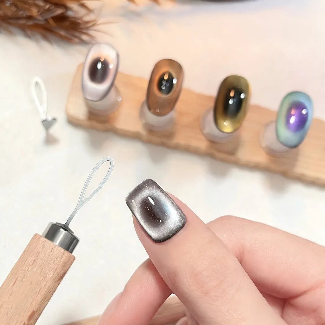 Cat Eye Nail Art Template Set – 4 Metal Linear Design Guides Nail Art Templates Nixie