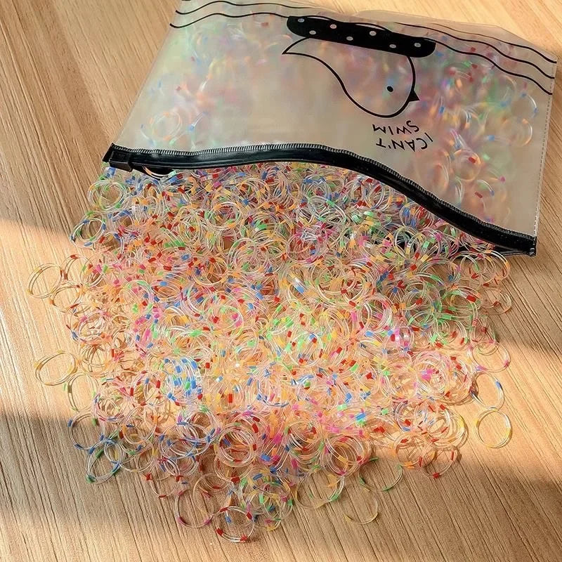 800 Pcs Girls Colorful Elastic Hair Bands – Gentle Kids Scrunchies Elastic Hair Bands Nixie 1000pcs a pack