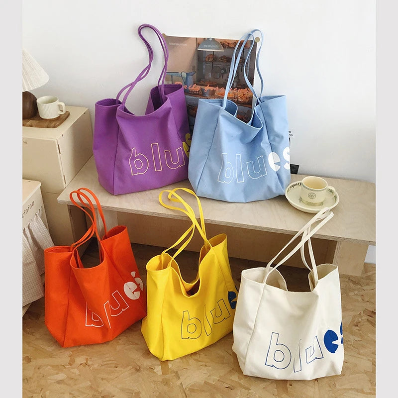 Nixie Canvas Tote Bag – Large Minimalist Shoulder Bag for Women Canvas Tote Bag Nixie